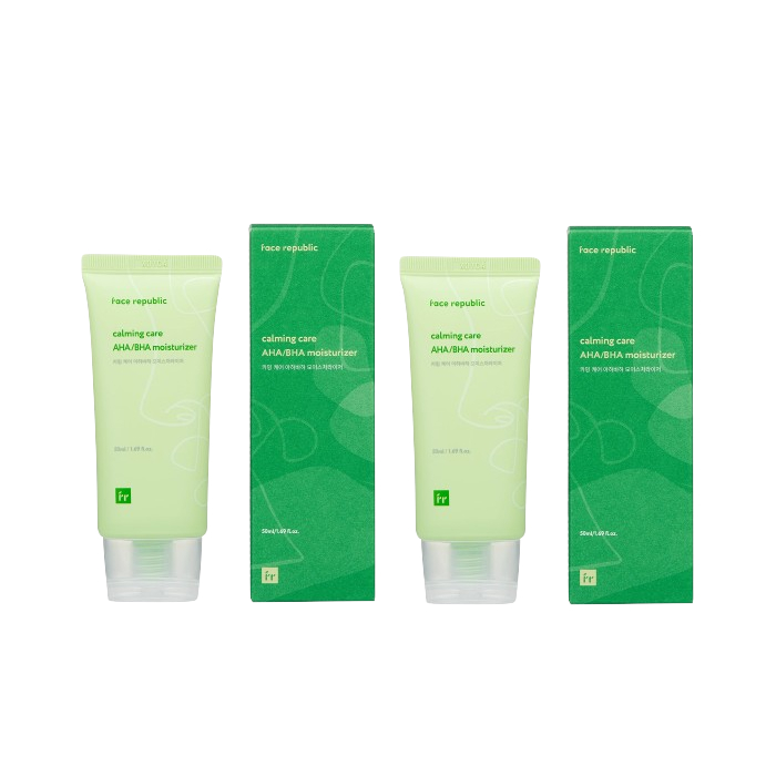 face republic Calming Care AHA/BHA Moisturizer - 50ml (2ea) Set