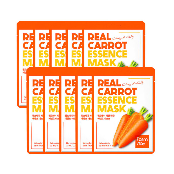 Farm Stay - Real Essence Mask Carrot - 23ml*10pcs