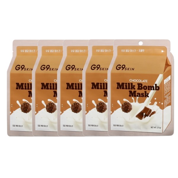 G9SKIN - Masque de bombe à lait - 1pack - No.Chocolate - 5pièce
