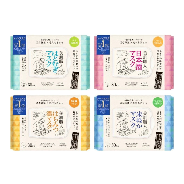 Kose - Clear Turn Bihada-Syokunin Beautiful Skin Artisan Mask - 30 sheets - Rice Bran