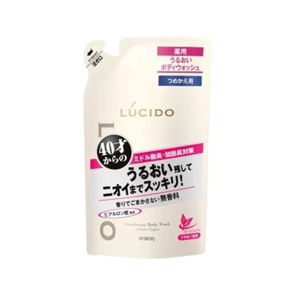 Photos - Hair Product Mandom - Lucido Medicated Deodorant Body Wash Moisture Type Refill White