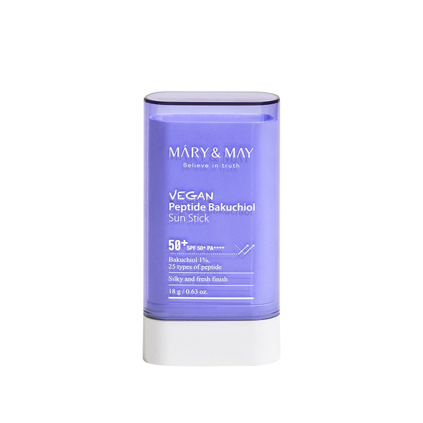 Photos - Sun Skin Care Mary & May Mary&May - Vegan Peptide Bakuchiol Sun Stick SPF50+ PA++++ - 18g 