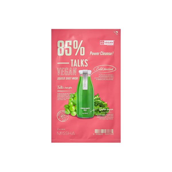 MISSHA - Talks Vegan Squeeze Masque en feuille - Power Cleanse - 27g