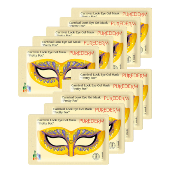 PUREDERM - Carnival Look Eye Gel Mask Joli renard - 10 pièces -...