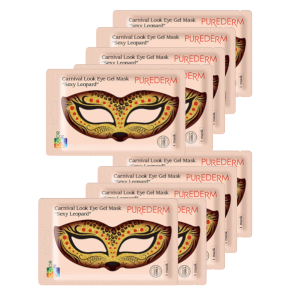PUREDERM - Carnival Look Eye Gel Mask Léopard sexy - 10 pièces -...