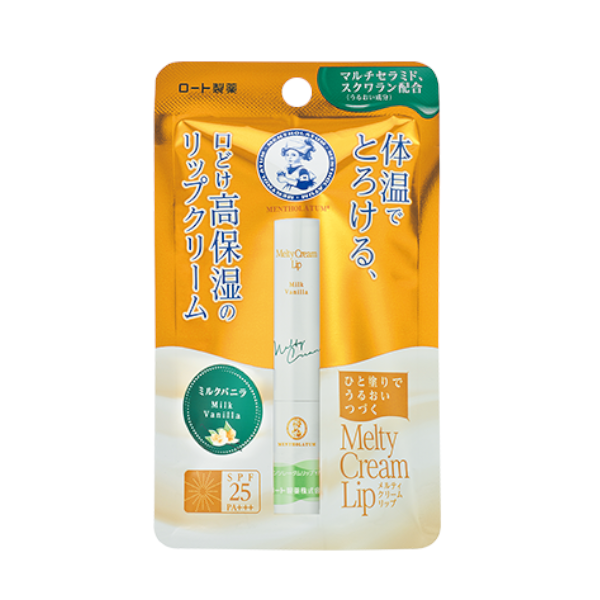 Rohto Mentholatum - Crème pour les lèvres Melty SPF25/PA+++ - Milk