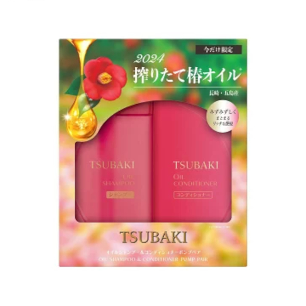 Shiseido - Tsubaki Oil Shampoo & Conditioner Set - 1set (490ml+490ml) - N