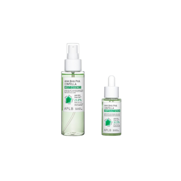 APLB - AHA BHA PHA Centella Ampoule Serum - 40ml (1ea) + Mist Essence - 105ml (1ea) Set