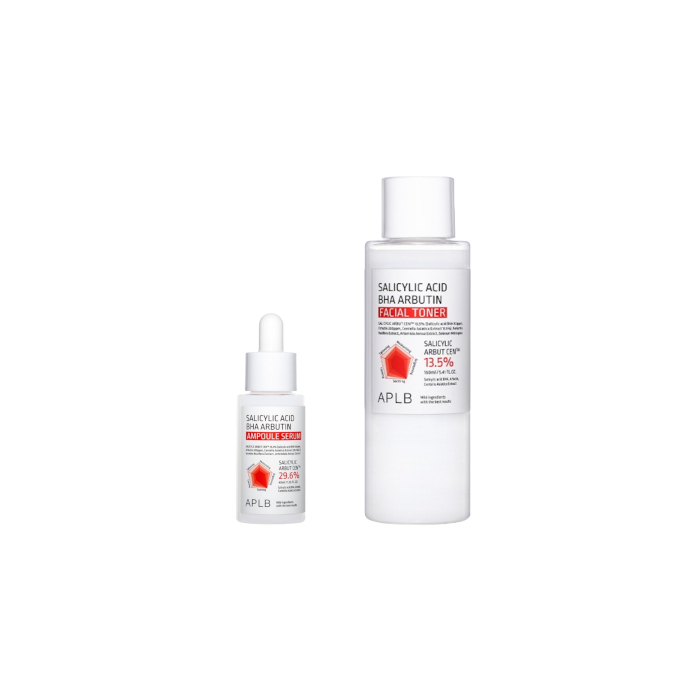 APLB - Salicylic Acid BHA Arbutin Ampoule Serum - 40ml (1ea) + Facial Toner - 160ml (1ea) Set