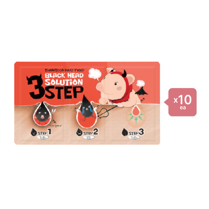 Elizavecca Set Kit solution de tête noire en 3 étapes (10ea)