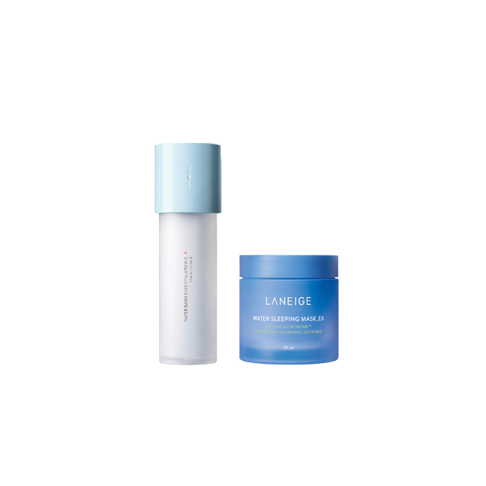 LANEIGE - Water Bank Blue Hyaluronic Essence Toner For Normal To Dry Skin - 160ml (1ea) + Water Sleeping Mask - 70ml (1ea) Set