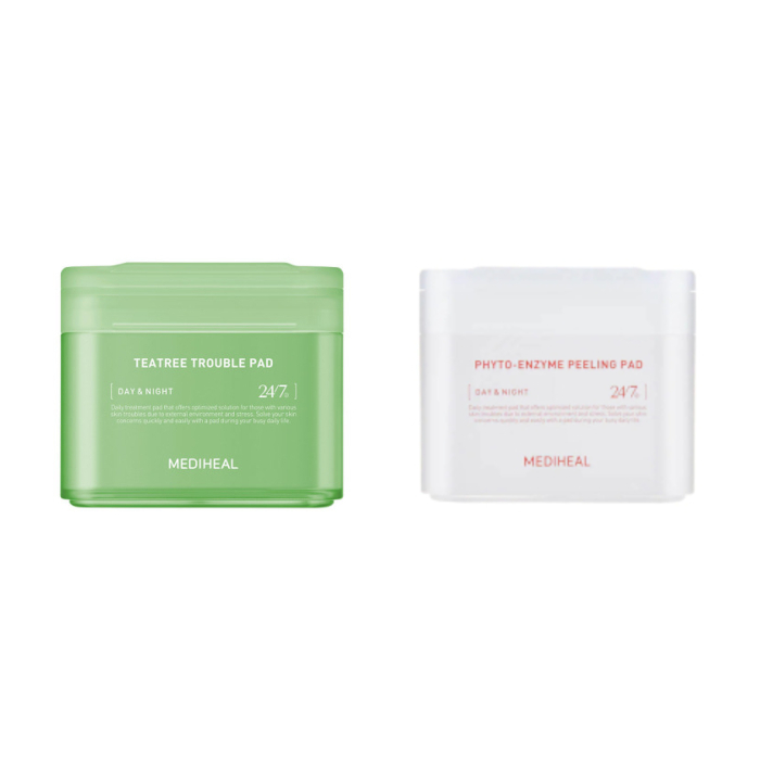 Mediheal - Teatree Trouble Pad - 100ea (1ea) + Phyto-Enzyme Peeling Pad - 90ea (1ea) Set