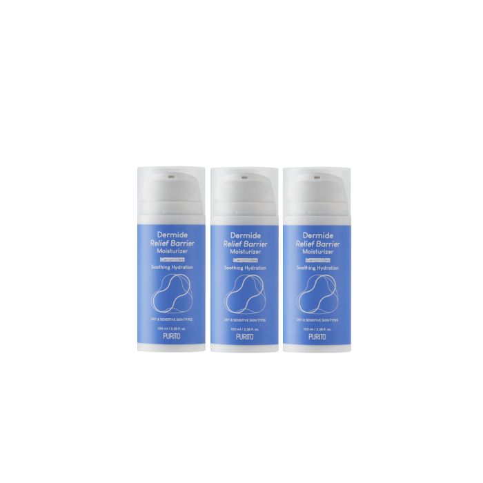 Purito SEOUL - Dermide Relief Barrier Moisturizer - 100ml (3ea) Set