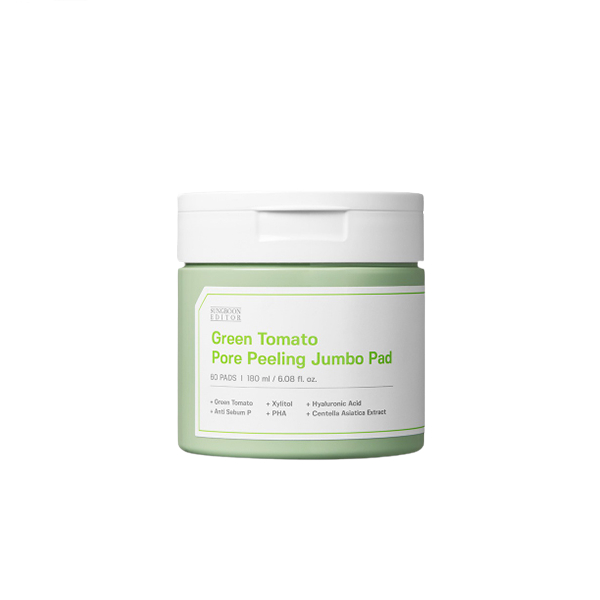 SUNGBOON EDITOR - Green Tomato Pore Peeling Jumbo Pad - 180ml