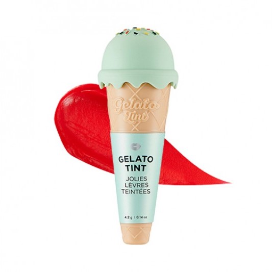 THE FACE SHOP - Teinte Gelato - 04 Vanish avec Rouge