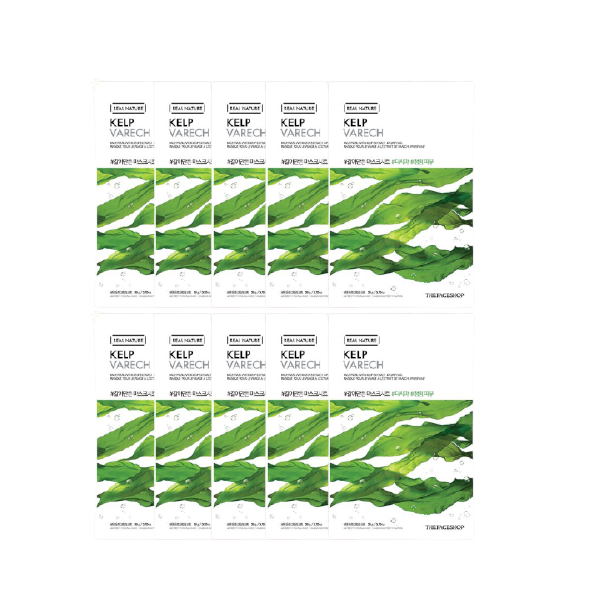 THE FACE SHOP - Masque pour le visage Real Nature - Varech - 10pièces