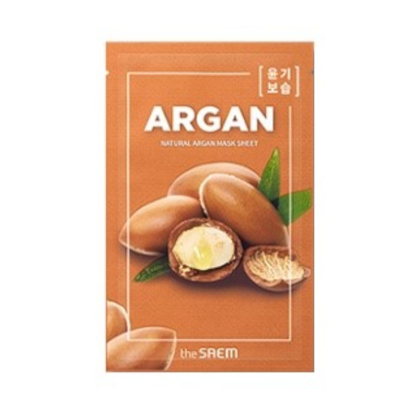 Photos - Facial Mask The Saem  Natural Mask Sheet - Argan - 1pc White 