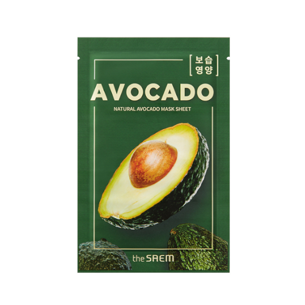 Photos - Facial Mask The Saem  Natural Mask Sheet - Avocado - 1pc White 