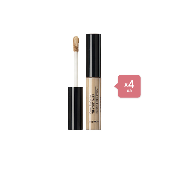 The Saem Cover Perfection Tip Concealer - 02 Rich Beige (4ea) Set