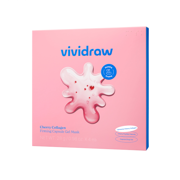 vividraw - Cherry Collagen Firming Capsule Gel Mask - 4pcs