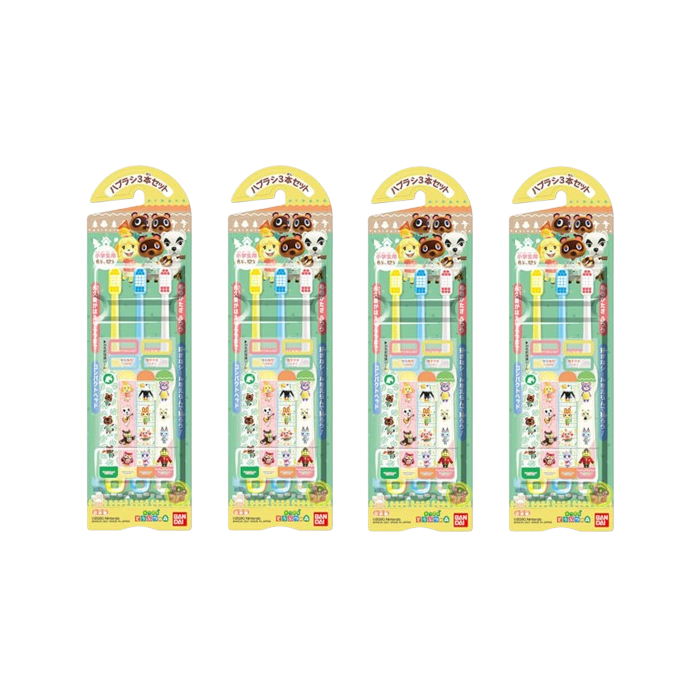 Bandai - Kids Tooth Brush - 3 pcs - Animal Crossing (4ea) Set"