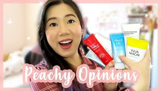 Ultimate Sunscreen Review ft. peachy opinions | STYLEVANA K-BEAUTY