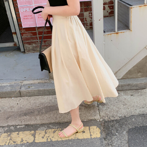 Stylevana - Vana Blog - Summer Outfit - Cherryville - Band-Waist Side-Zip Plain Midi Skirt