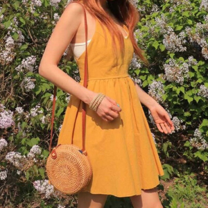Stylevana - Vana Blog - Summer Outfit - Stylenanda - Spaghetti-Straps Cross-Back A-Line Mini Dress