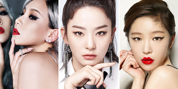 Classic smudged black wing – Pictured with CL, Red Velvet’s Seulgi, Brown Eyed Girls' Ga In