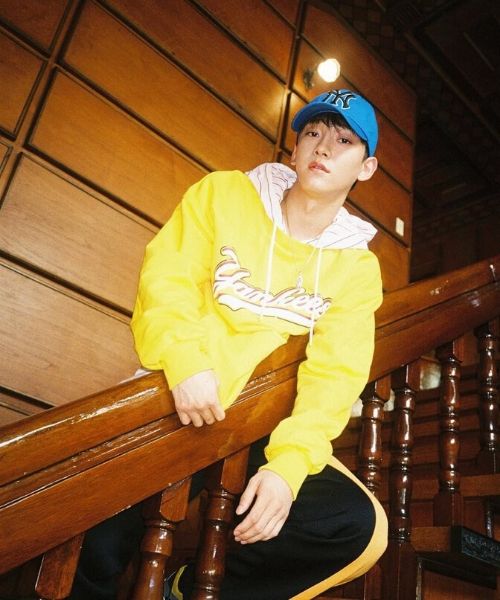 EXO Chen Yellow Hoodie Photoshoot