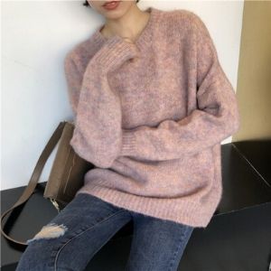  MissLady - Crew-Neck Plain Sweater