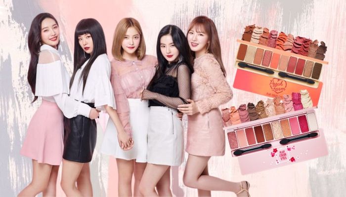 Red Velvet and Etude House - Play Color Eyes Cherry Blossom