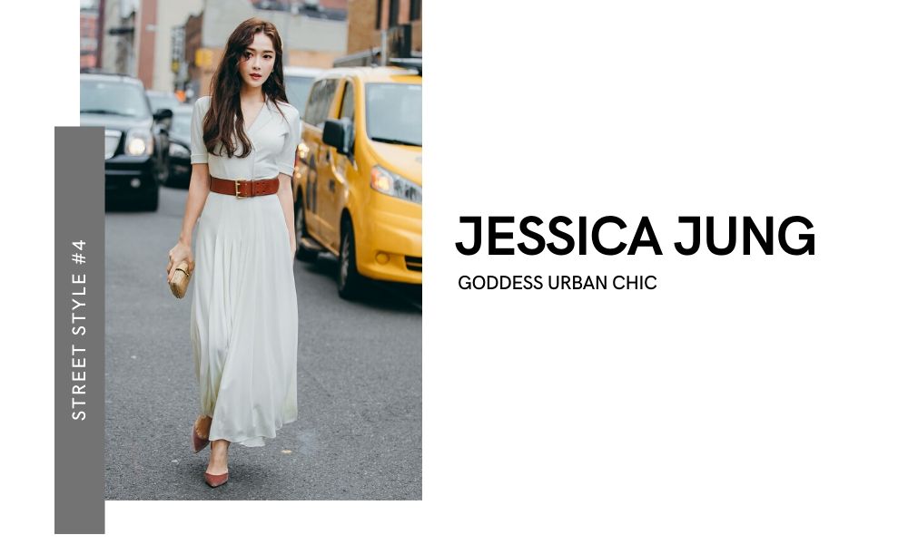 Jessica Jung SNSD Girls’ Generation New York Fashion Week 2020 Street Style Off-runway Off-duty look White Flowy Maxi Dress